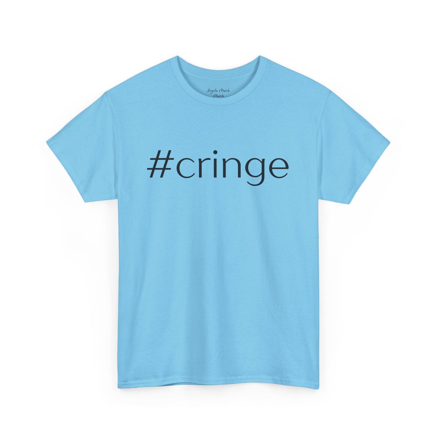 #Cringe Unisex Heavy Cotton Tee - Trendy White T-Shirt for Meme Lovers