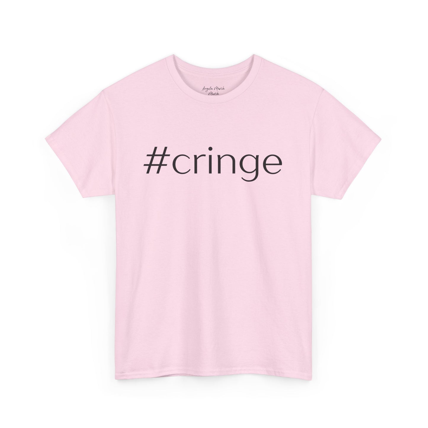 #Cringe Unisex Heavy Cotton Tee - Trendy White T-Shirt for Meme Lovers