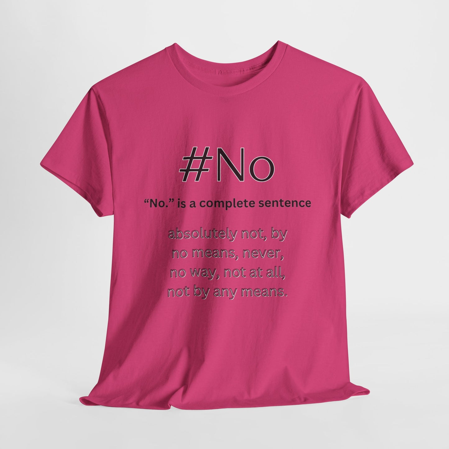 #No Unisex Soft Cotton Tee