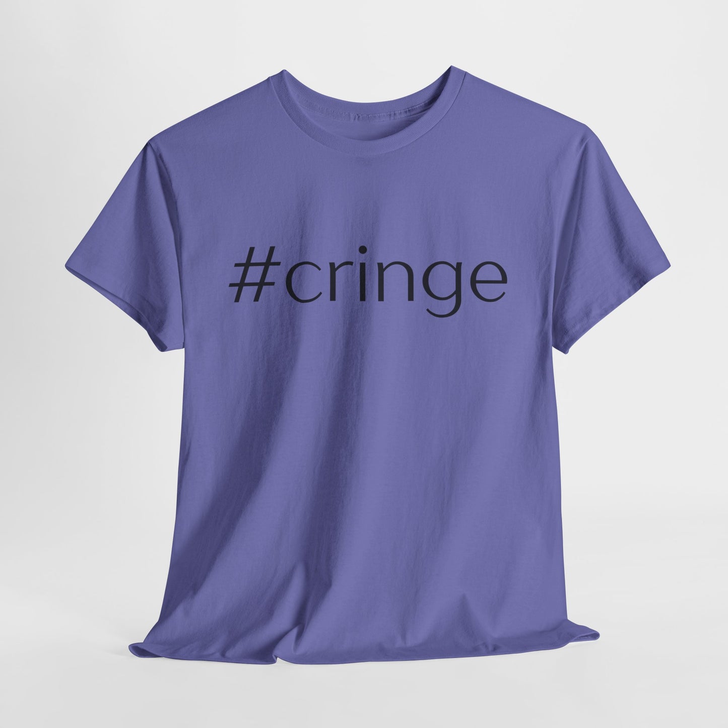 #Cringe Unisex Heavy Cotton Tee - Trendy White T-Shirt for Meme Lovers