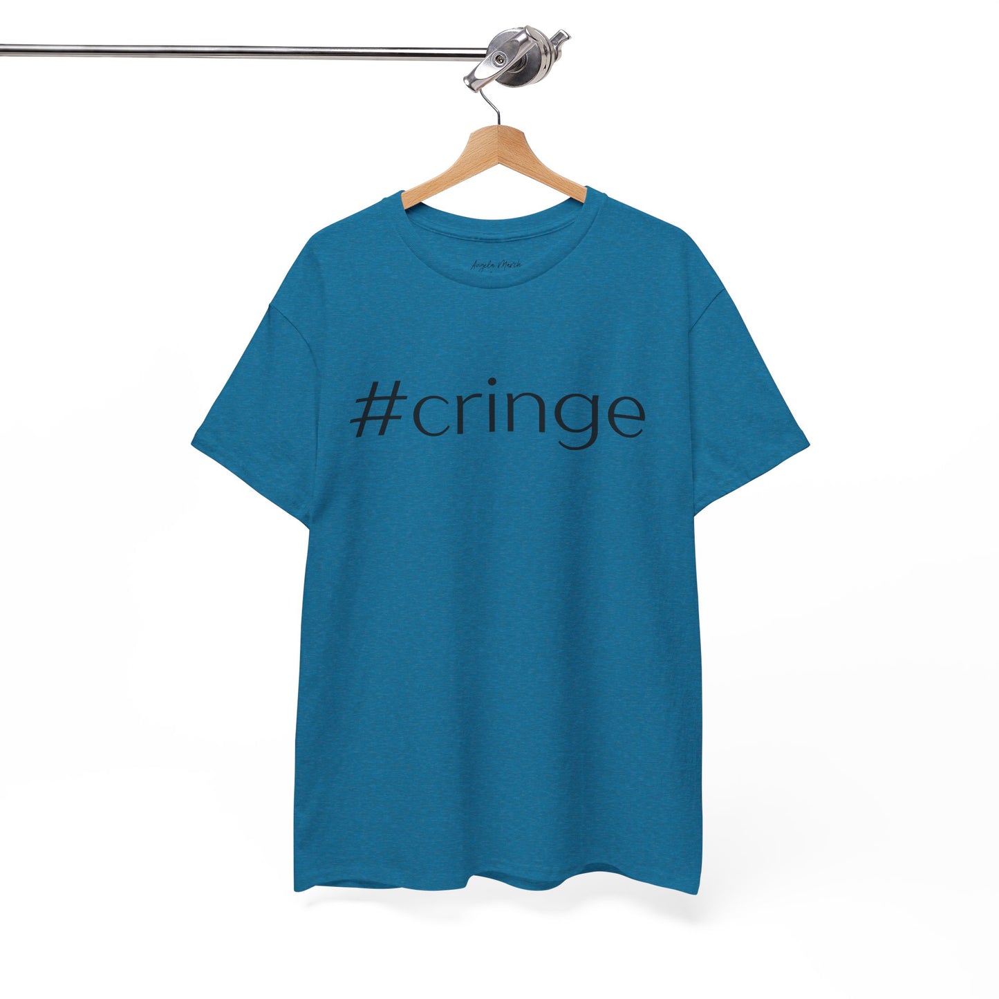 #Cringe Unisex Heavy Cotton Tee - Trendy White T-Shirt for Meme Lovers