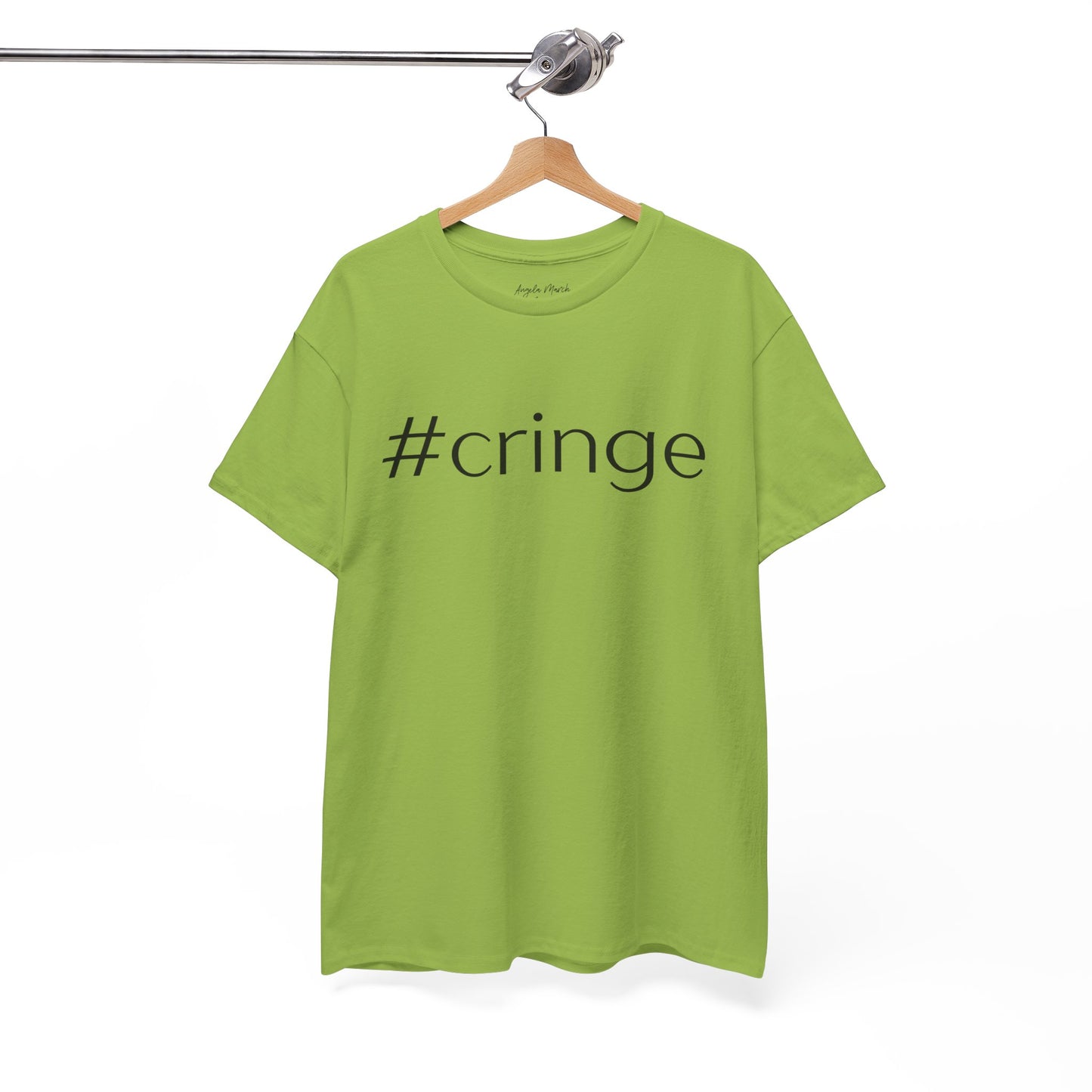 #Cringe Unisex Heavy Cotton Tee - Trendy White T-Shirt for Meme Lovers