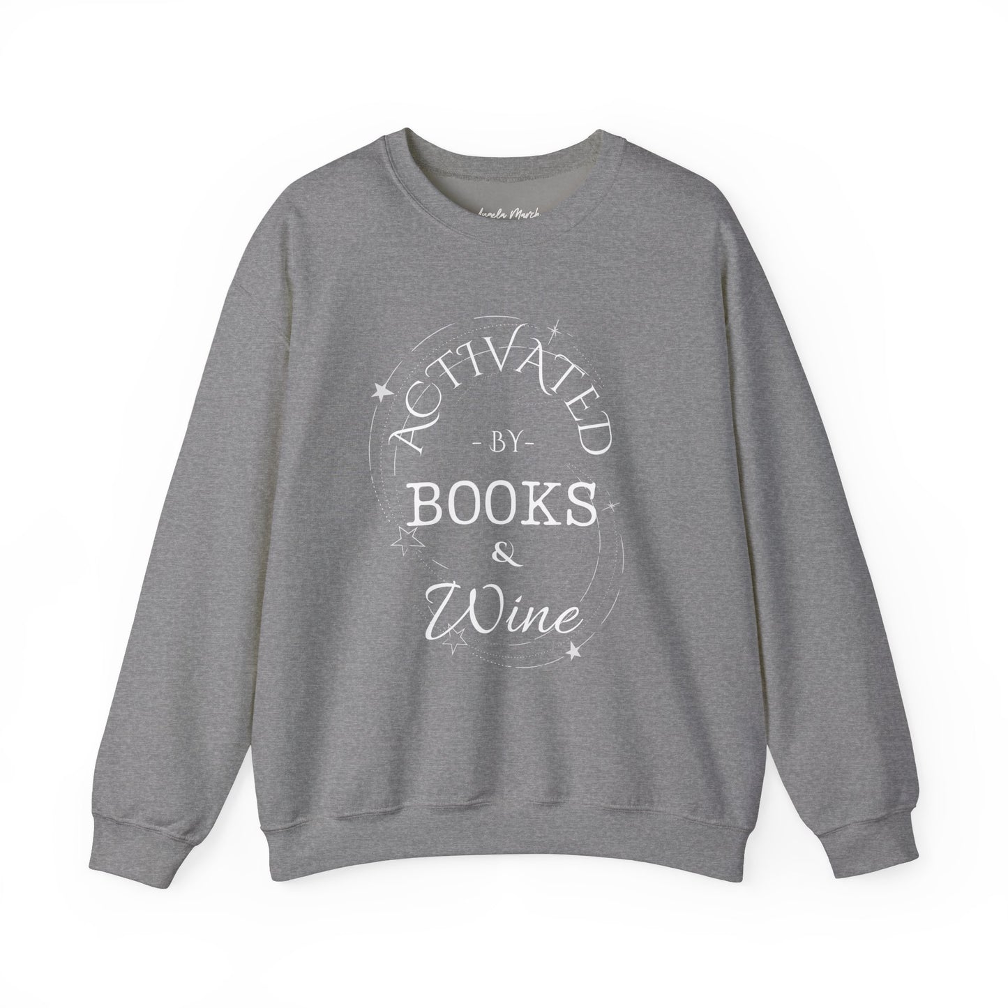 The Original Activated by Books and Wine Sweat Shirt Unisex Heavy Blend™ Crewneck Sweatshirt