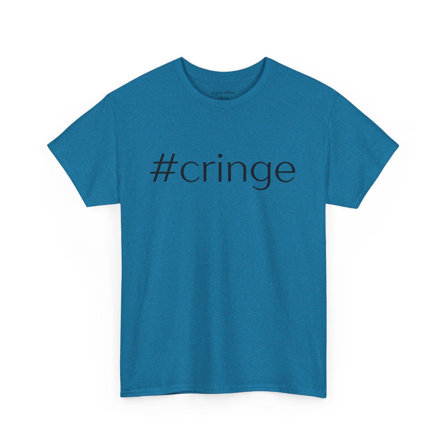 #Cringe Unisex Heavy Cotton Tee - Trendy White T-Shirt for Meme Lovers