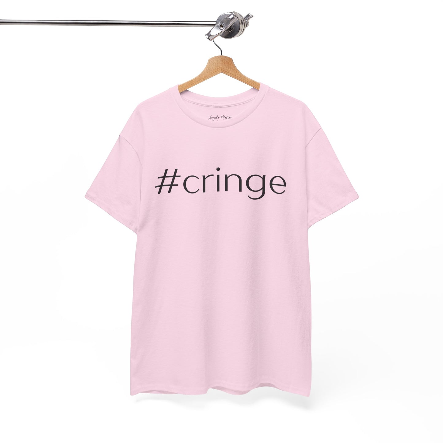 #Cringe Unisex Heavy Cotton Tee - Trendy White T-Shirt for Meme Lovers